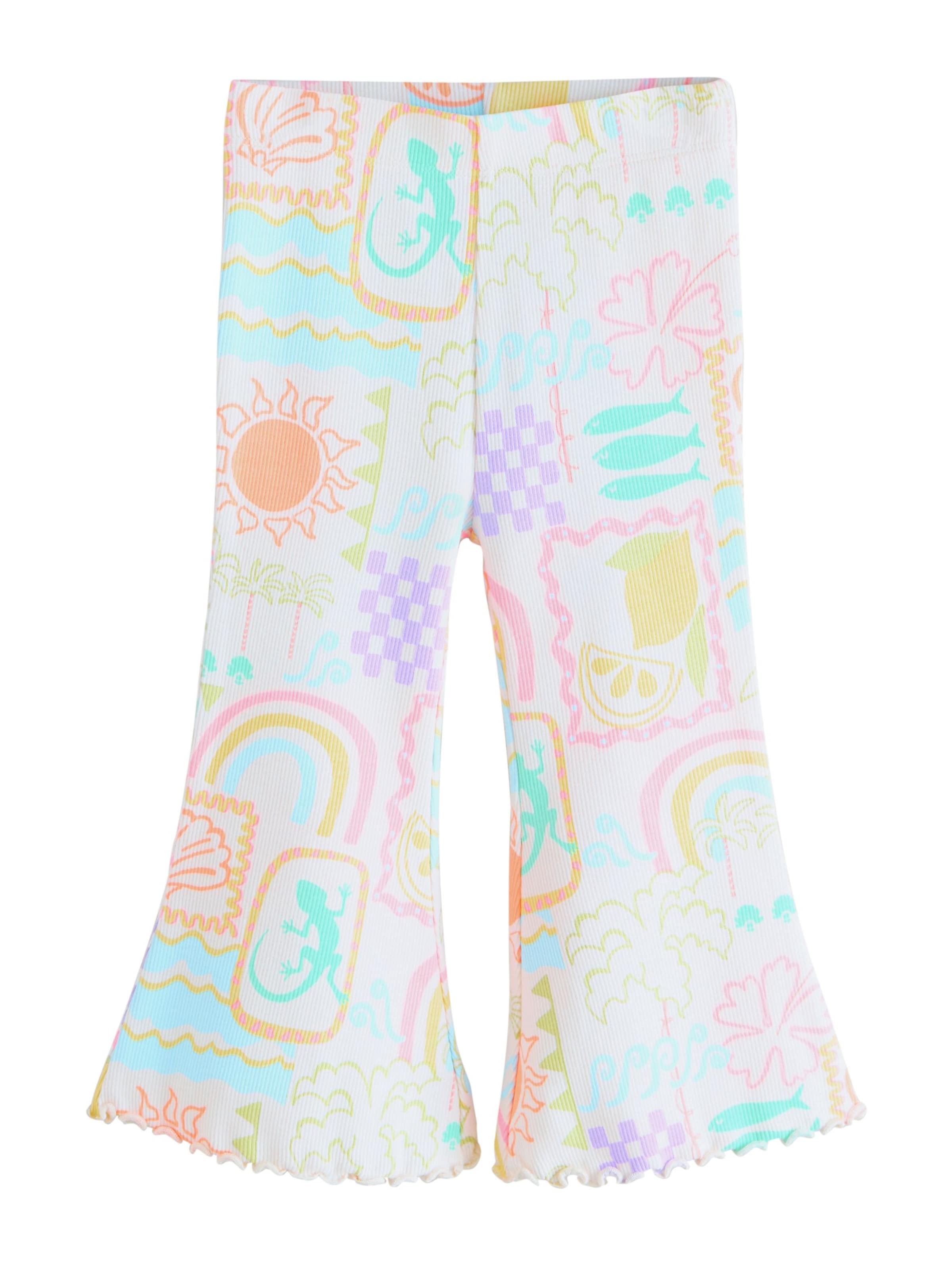 Next Flared Leggings in White: front