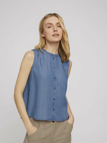 TOM TAILOR Bluse in Blau