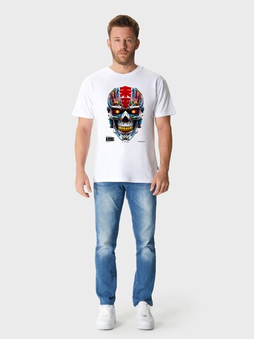 Oldskull T-Shirt 'Xtreme Vivid Skull' in Weiß