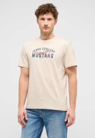 MUSTANG T-Shirt 'Austin' in Braun: Vorderseite