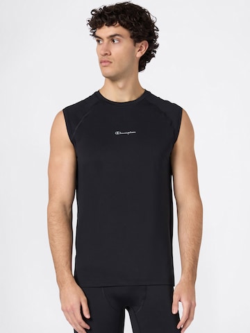 Champion Authentic Athletic Apparel Функционална тениска в черно: отпред