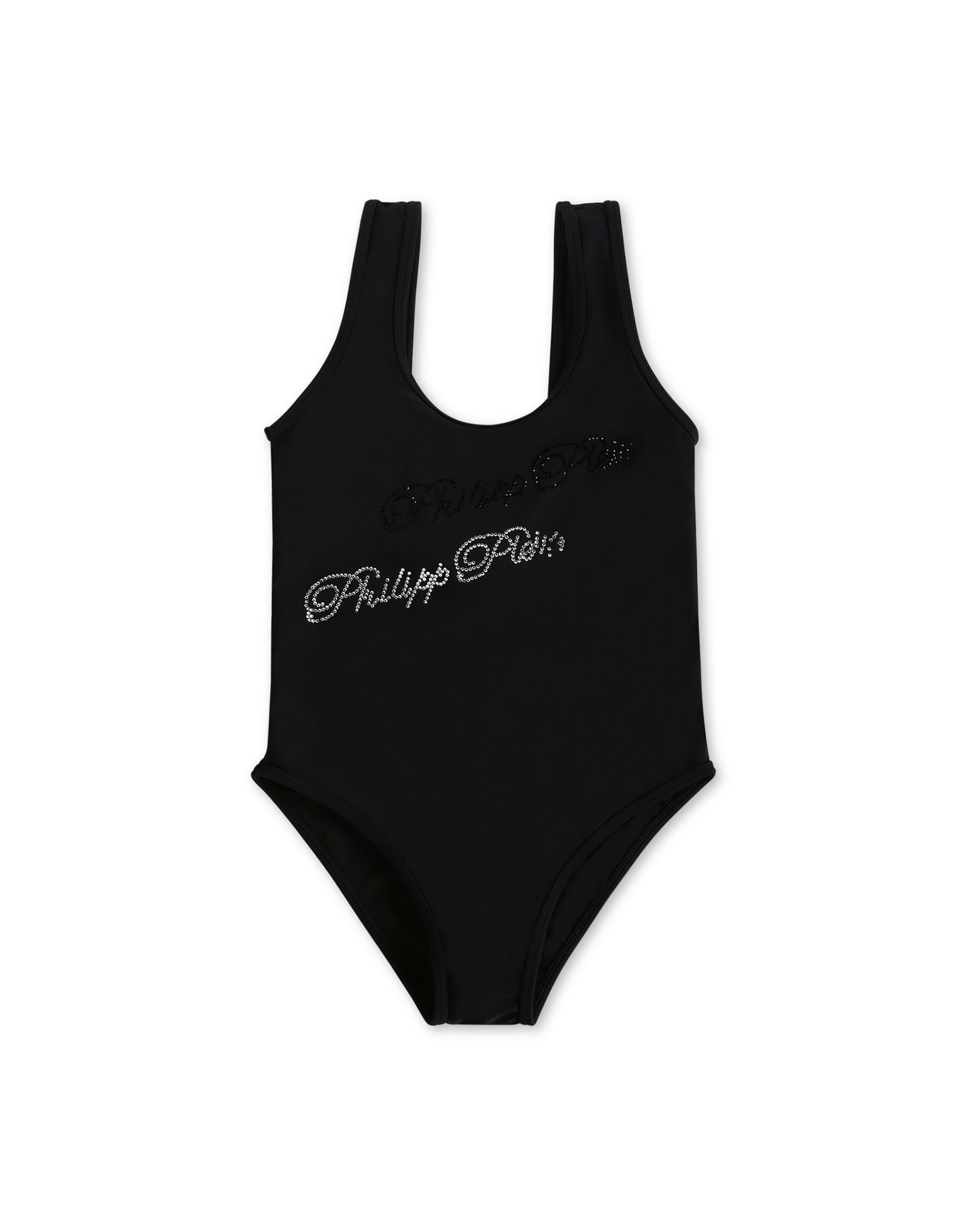 Philipp Plein Badpak in Zwart: voorkant