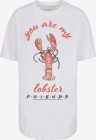 F4NT4STIC Oversized Shirt 'Friends TV Serie Lobster Chest' in White: front