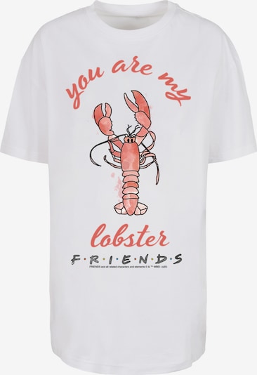 F4NT4STIC T-shirt oversize 'Friends TV Serie Lobster Chest' en melon / noir / blanc, Vue avec produit
