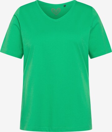 T-shirt Ulla Popken en vert : devant