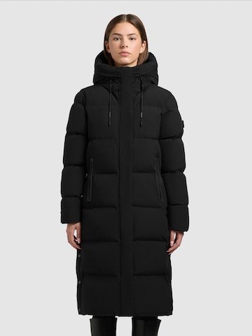 Manteau d’hiver 'Coulin' khujo en noir : devant