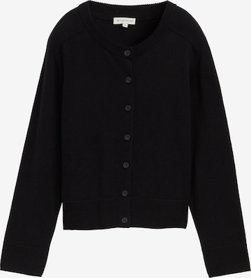 TOM TAILOR Strickjacke in Schwarz: Vorderseite