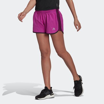 ADIDAS PERFORMANCE Workout Pants 'Marathon 20' in Pink: front