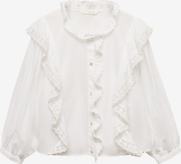 MANGO Bluse 'MATILDA' i hvid: forside