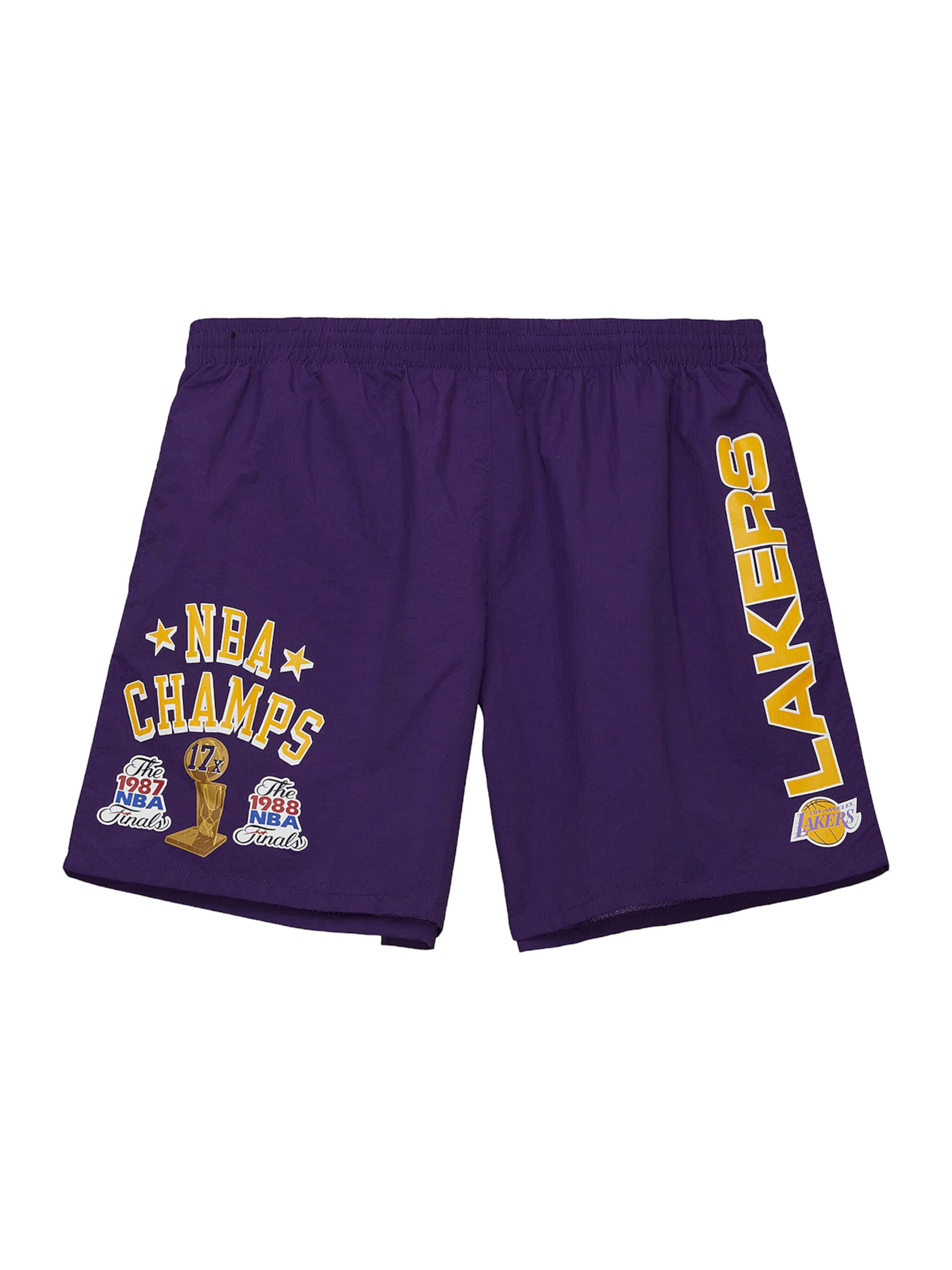 Mitchell & Ness Regular Trousers in Purple: front