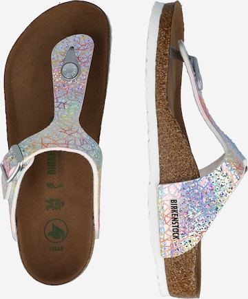 BIRKENSTOCK Sandály 'Gizeh' – stříbrná