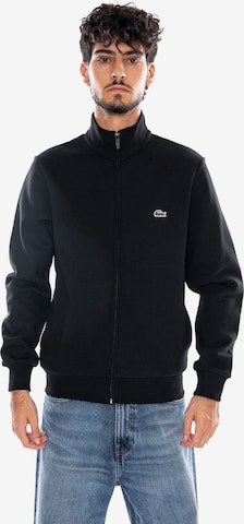 LACOSTE Bluza rozpinana 'SWEATSHIRT BLACK' w kolorze czarny: przód