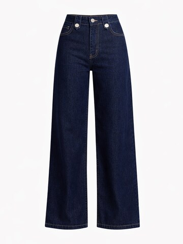 IT'S BASIC Regular Jeans 'Straight Mid Rise Jeans' in Blauw: voorkant