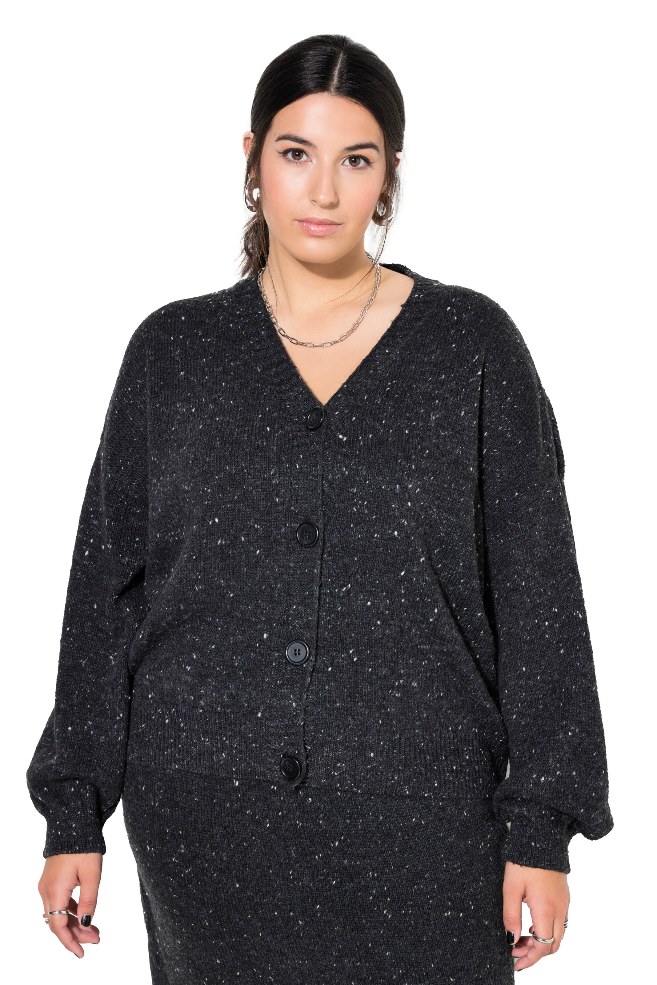 Studio Untold Strickjacke in Grau: Vorderseite