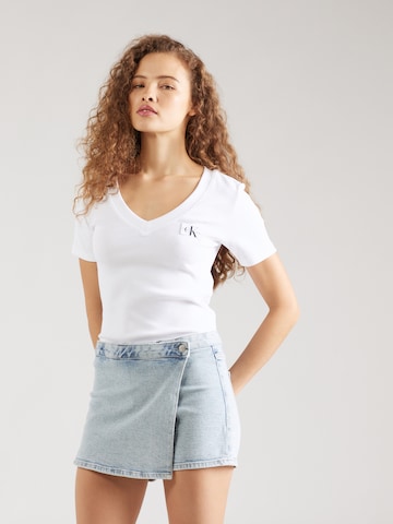 Calvin Klein Jeans T-shirt i vit: framsida