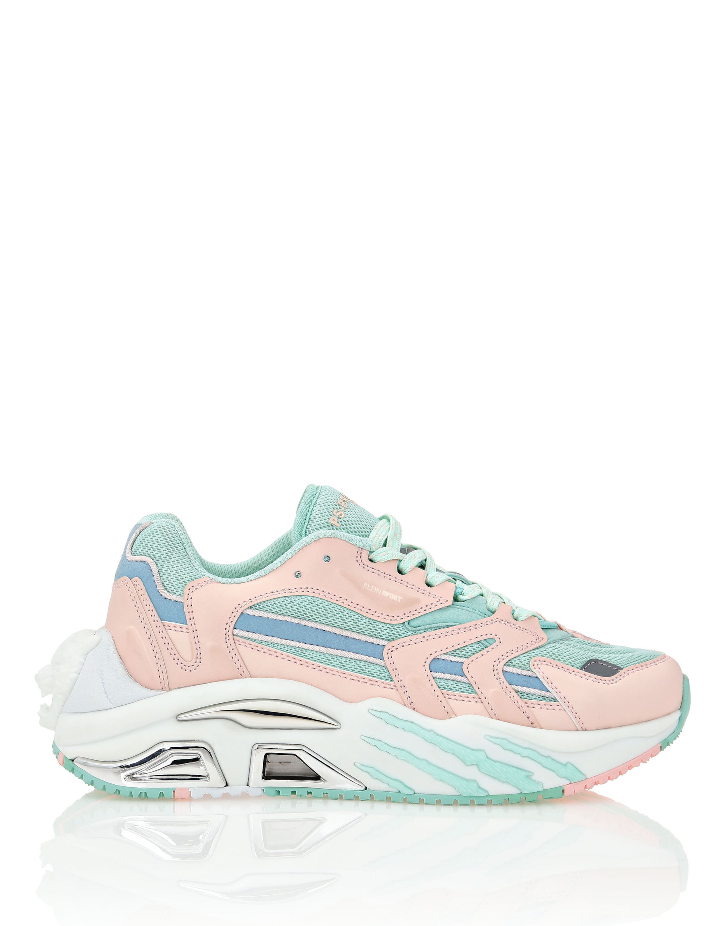 Plein Sport Sneakers 'The Scratch' in Light blue / Mint / Rose, Item view