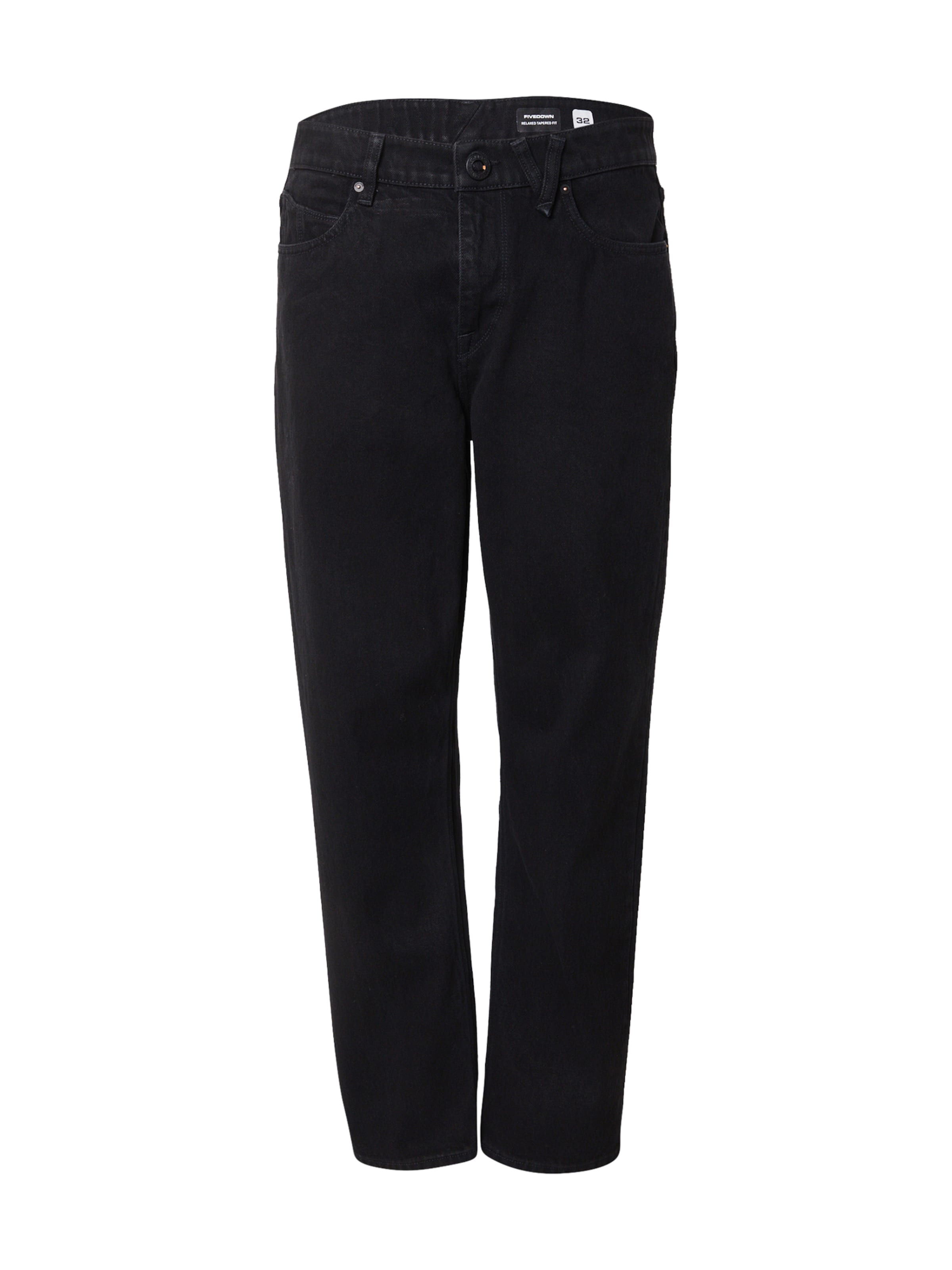 Regular Jean 'FIVEDOWN' Volcom en noir : devant