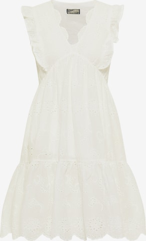 Robe d’été DreiMaster Vintage en blanc : devant