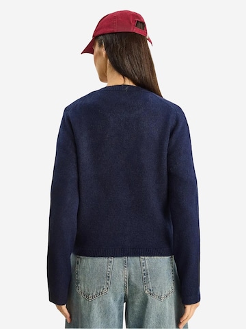 Cardigan Bianco Lucci en bleu