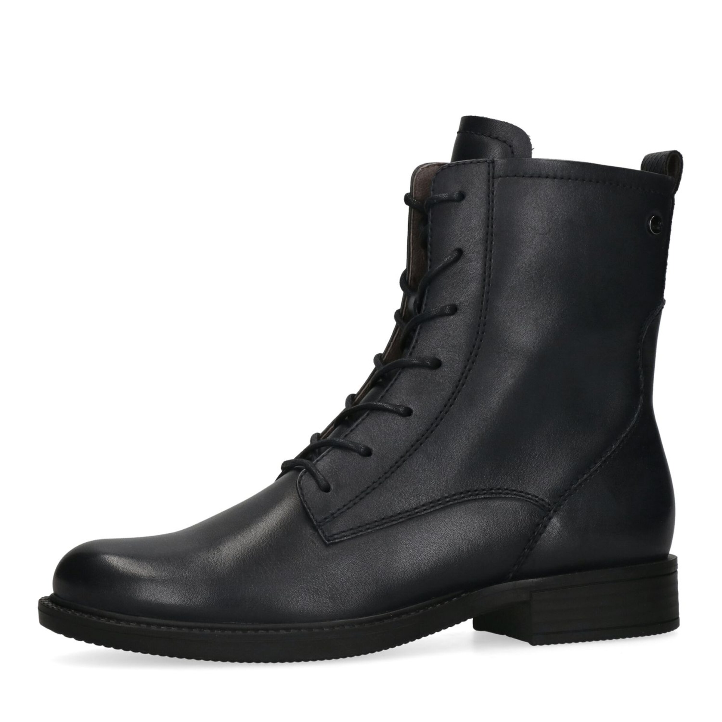 MANFIELD Lace-Up Ankle Boots in Blue: front