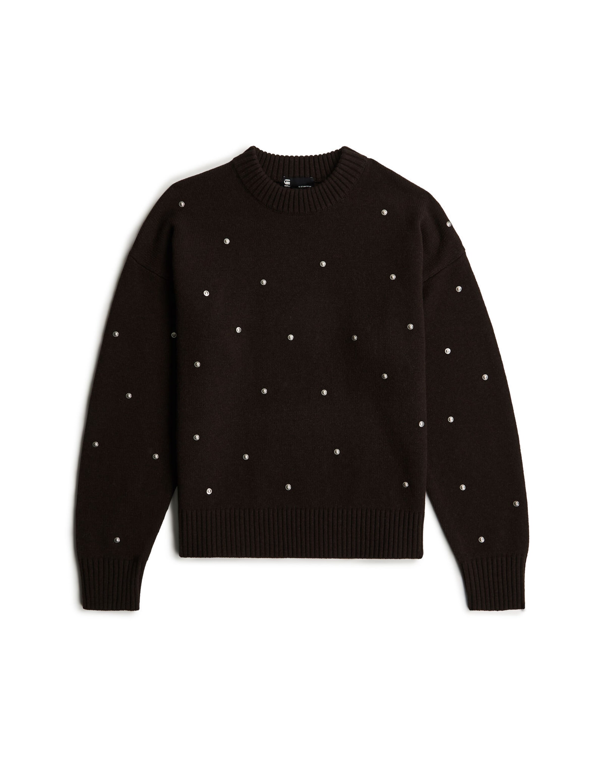 G-STAR Pull-over 'Heritage' en brun foncé, Vue avec produit