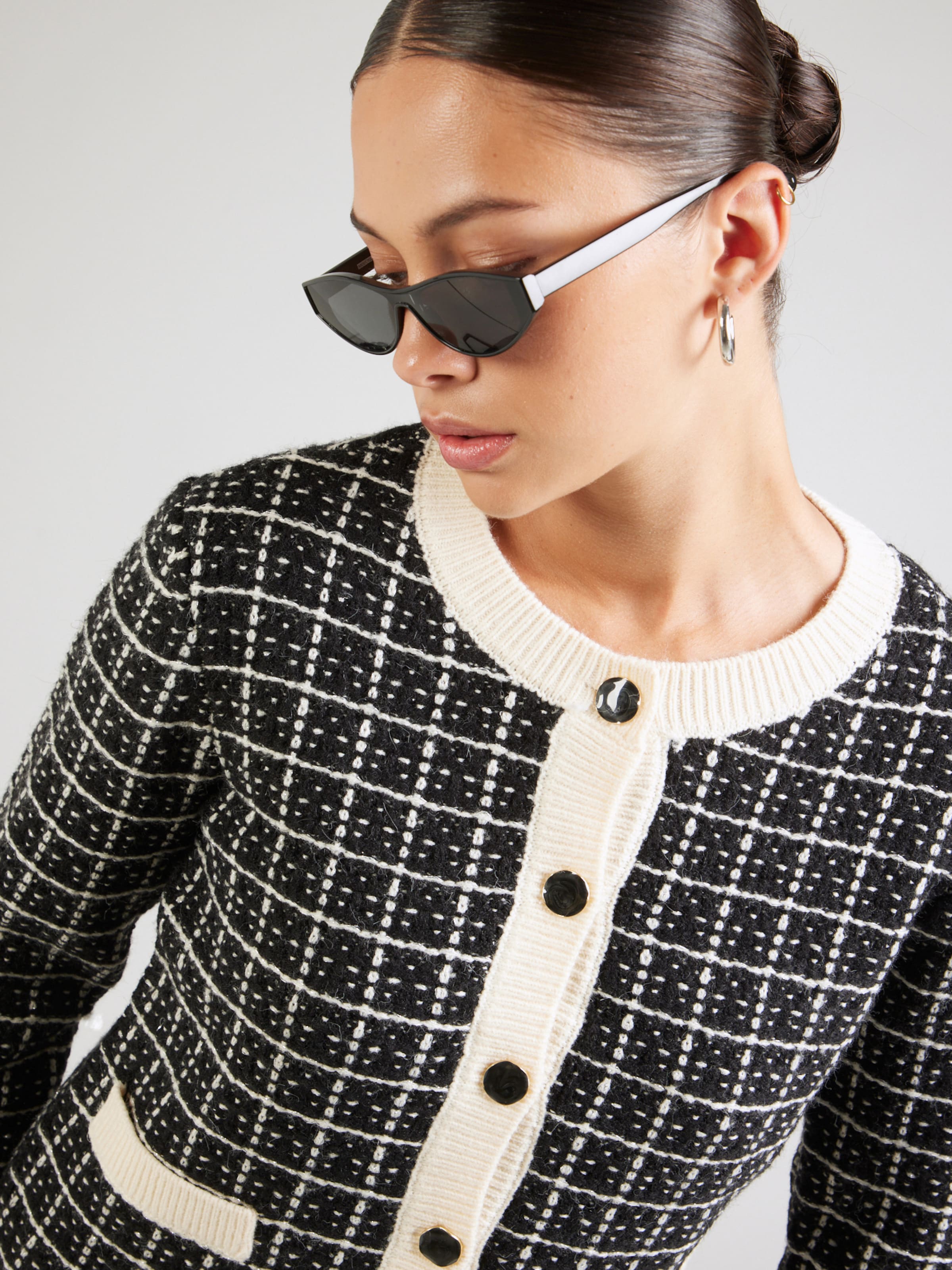 売れ筋商品|||ヤス ニット&セーター レディース アウター YASFONNY CARDIGAN - Cardigan - black Black Knit Cardigan with Stylish Sleeve Details | Modest