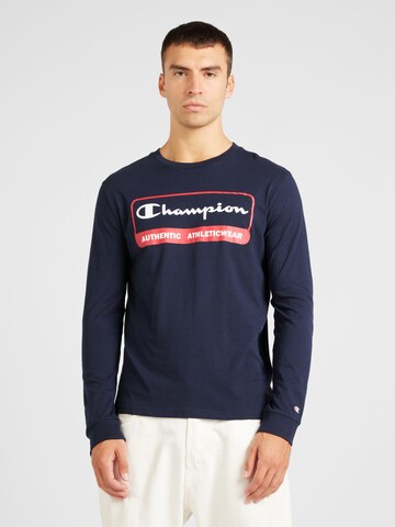 T-Shirt Champion Authentic Athletic Apparel en bleu : devant