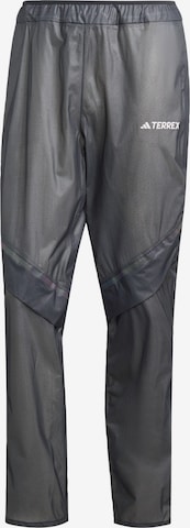 ADIDAS TERREX Regular Outdoor Pants 'Xperior Light 2.5-Layer Rain' in Black: front