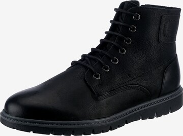GEOX Lace-Up Boots 'Ghiacciaio ' in Black: front
