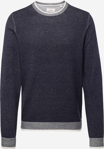 s.Oliver Pullover i blå: forside