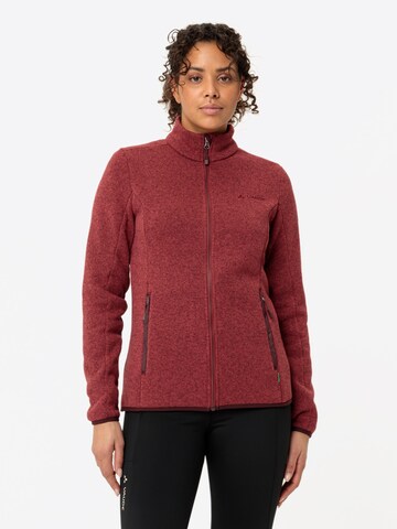 VAUDE Funktionsfleecejacke  ' W Rienza J IV ' in Rot: Vorderseite