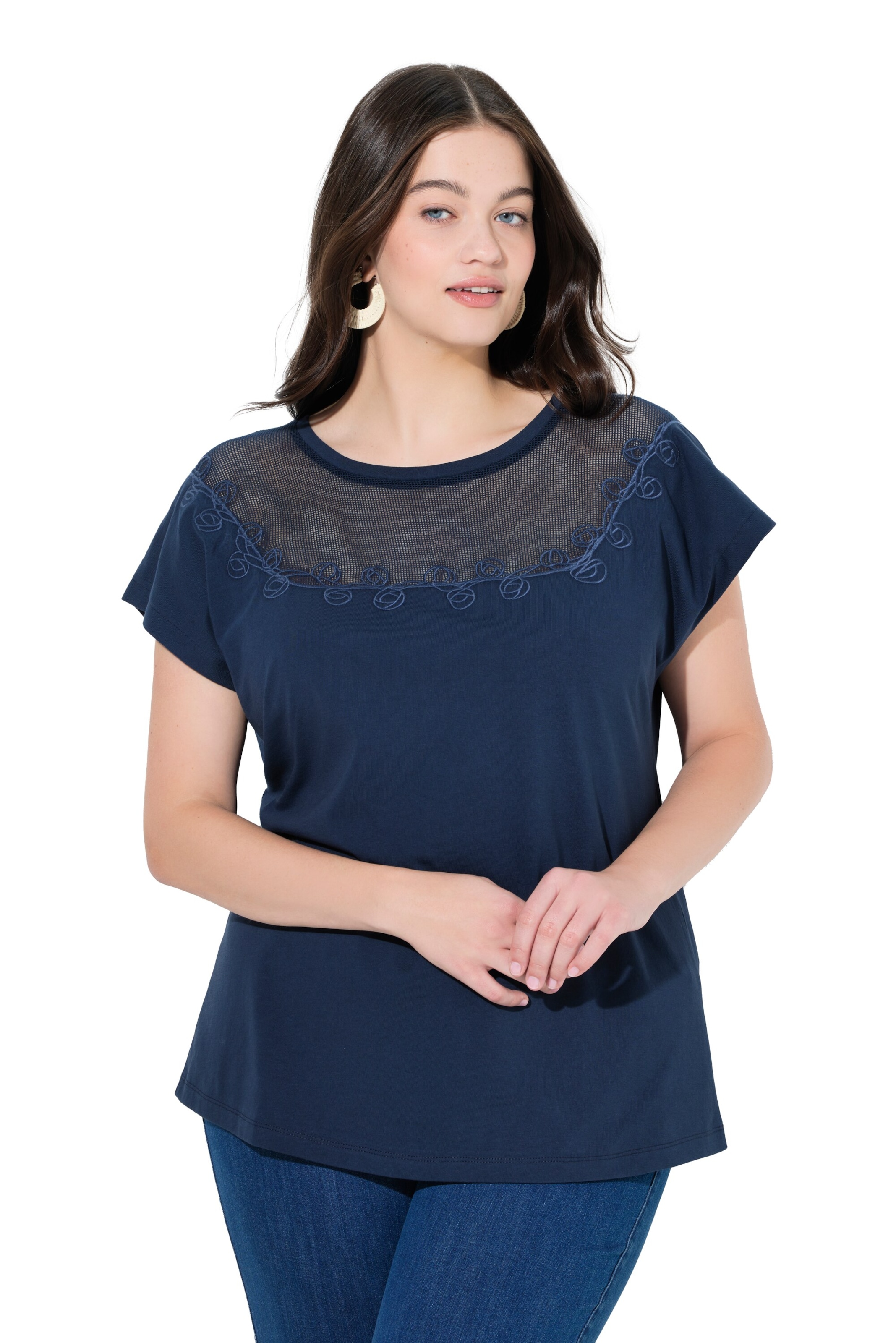 Ulla Popken - Camiseta en azul: frente