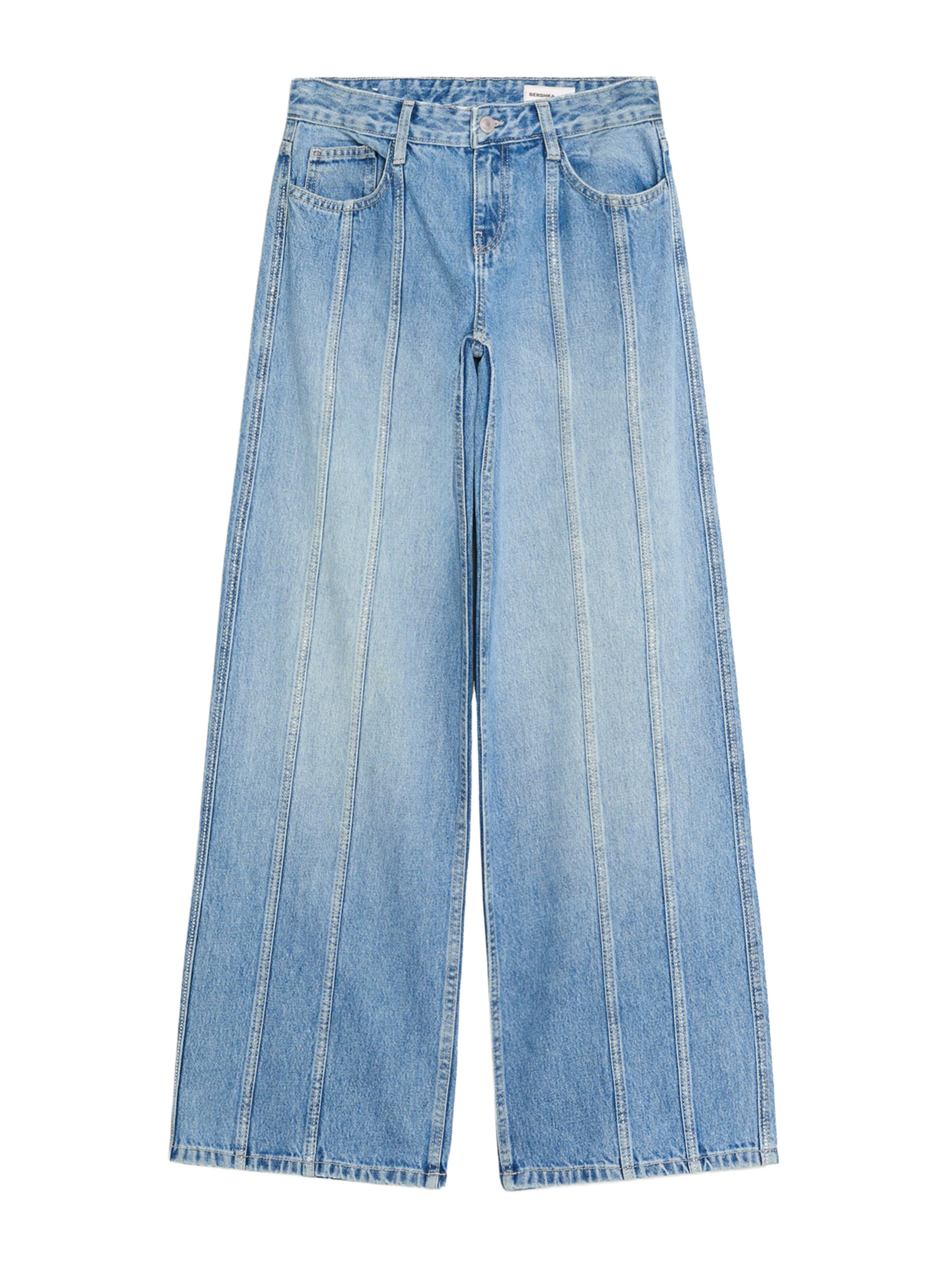 Bershka Regular Jeans in Blue: front