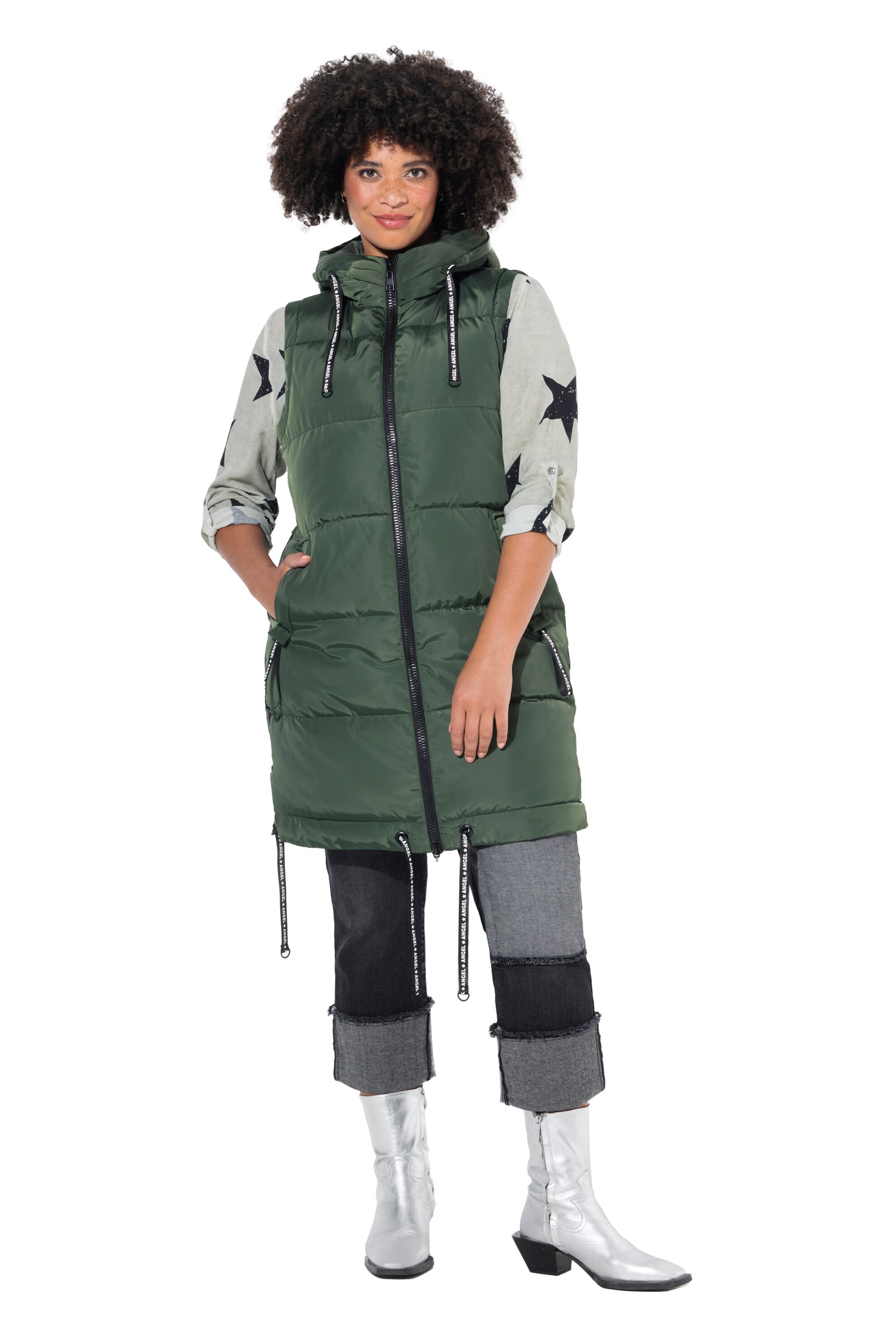 Angel of Style Weste in Grün: Vorderseite