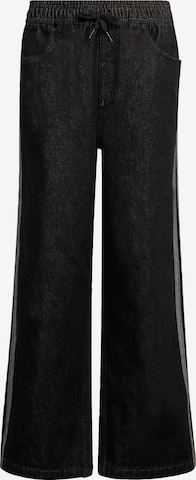 ADIDAS ORIGINALS Wide Leg Farkut 'Firebird' värissä musta: etupuoli