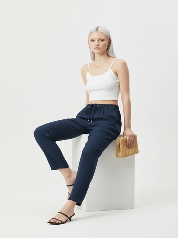 No Matter What Tapered Pleat-front trousers in Blue