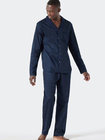 SCHIESSER Long Pajamas in Blue