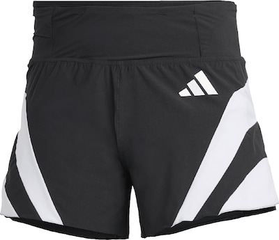 ADIDAS PERFORMANCE Urheiluhousut 'ADIZERO' värissä musta / valkoinen, Tuotenäkymä