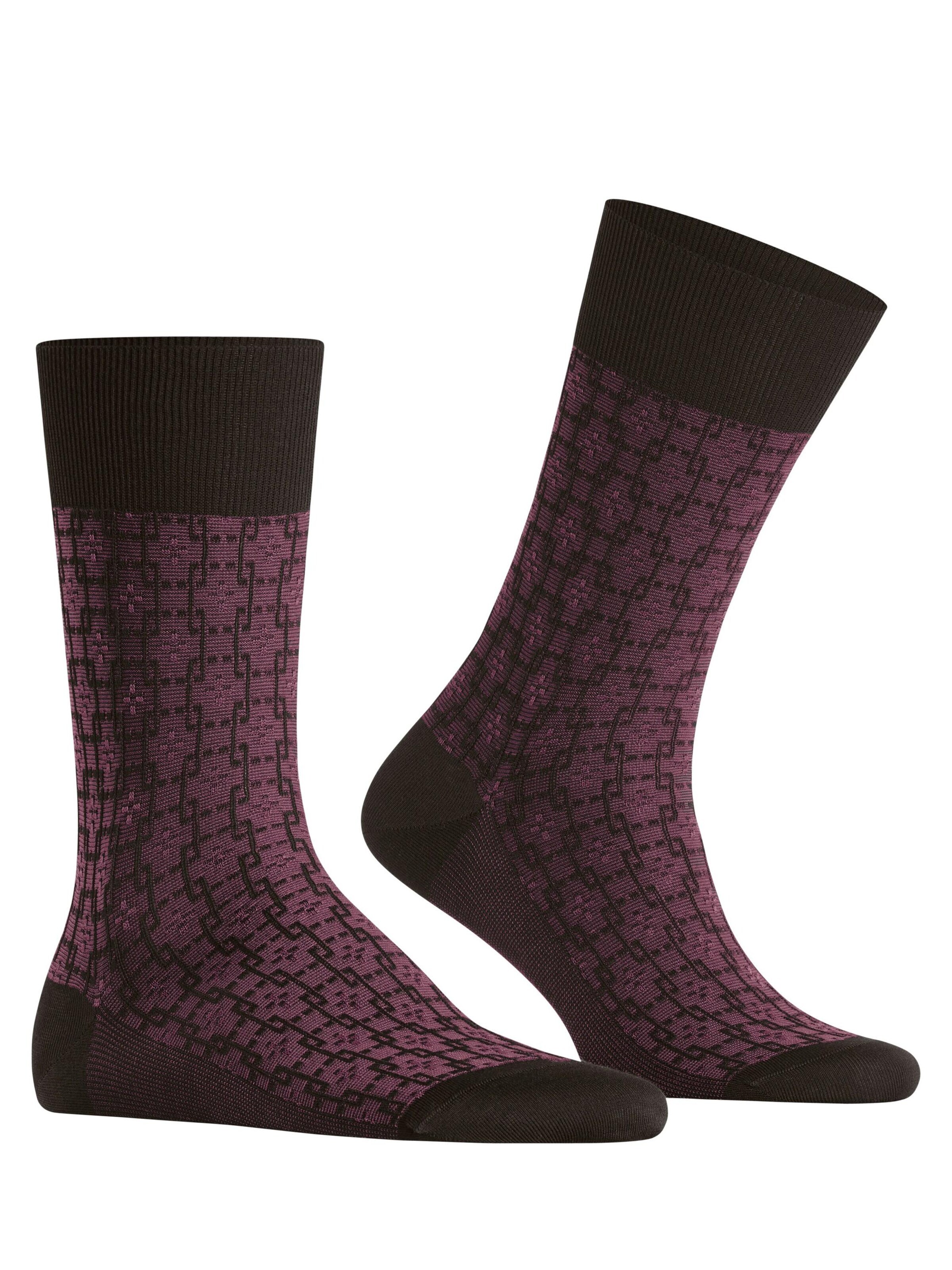 FALKE Socks 'Artwork Tie' in Brown