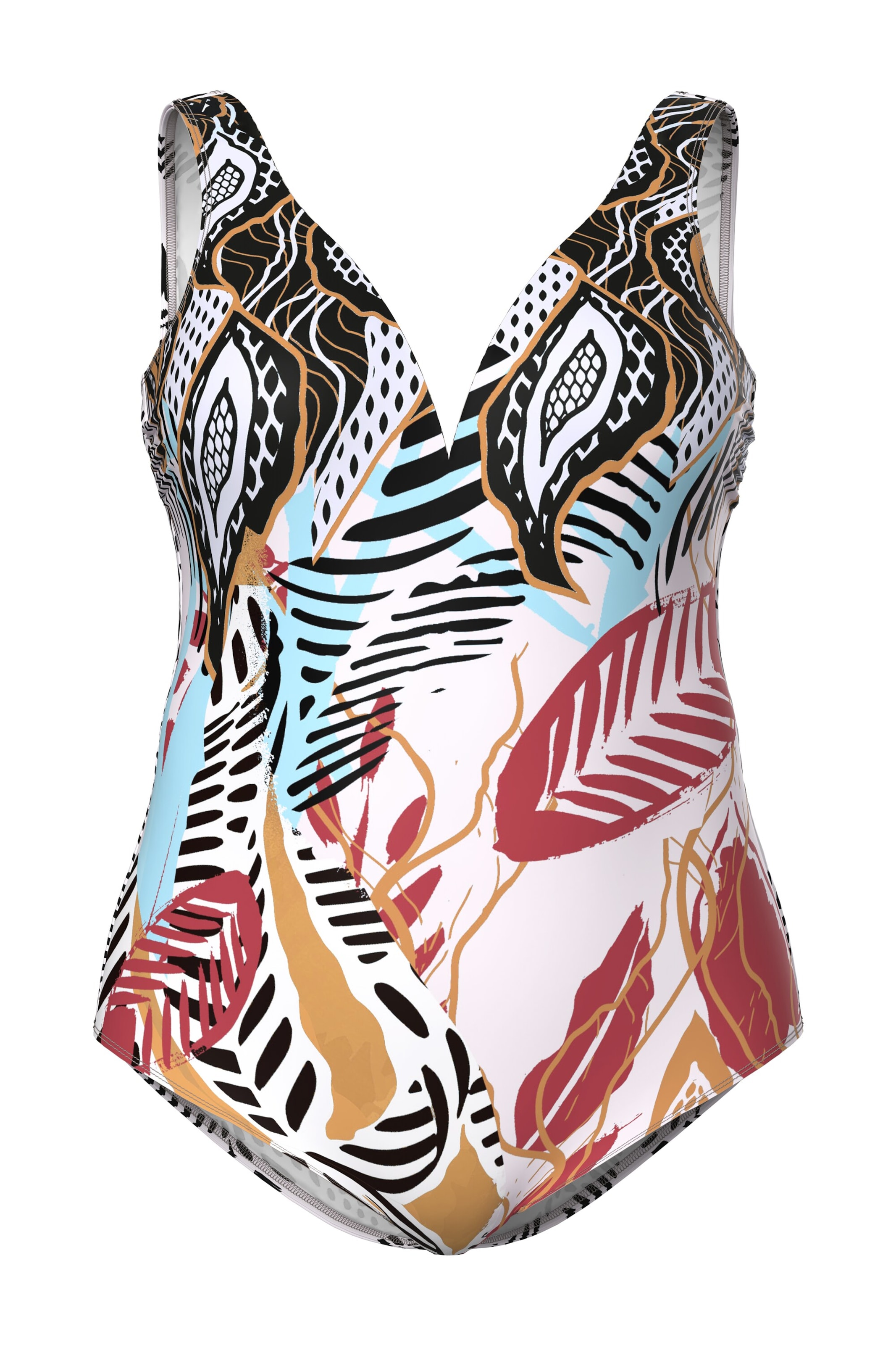 Bustier Maillot de bain Ulla Popken en noir : devant