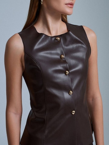 Dilvin Vest in Brown