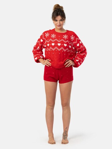 LEAFLETIC Sweater 'Leafletic Women’s Pullover Sweater' in Red: front