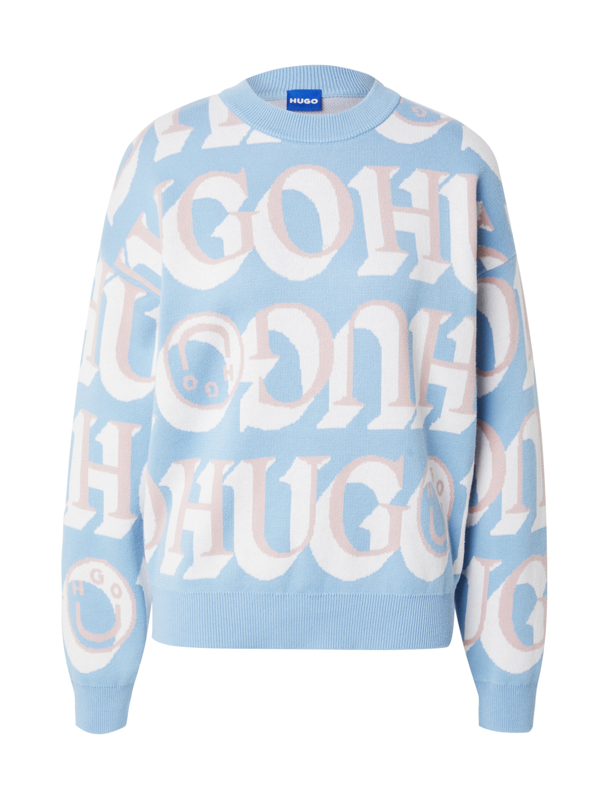 HUGO Sweter 'Sestunni_B' w kolorze niebieski: przód
