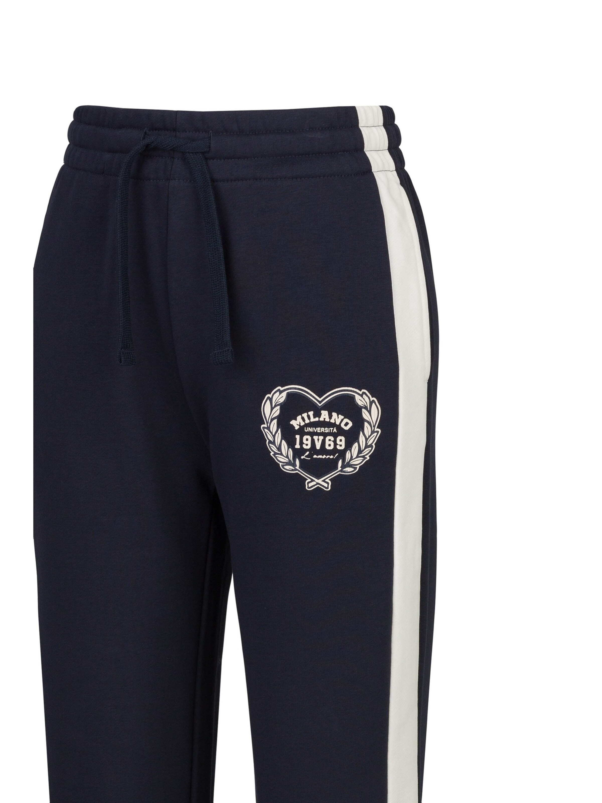 19V69 ITALIA Tapered Broek 'Keta College' in Blauw