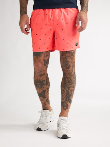 Petrol Industries Zwemshorts 'Relámpago' in Roze: voorkant