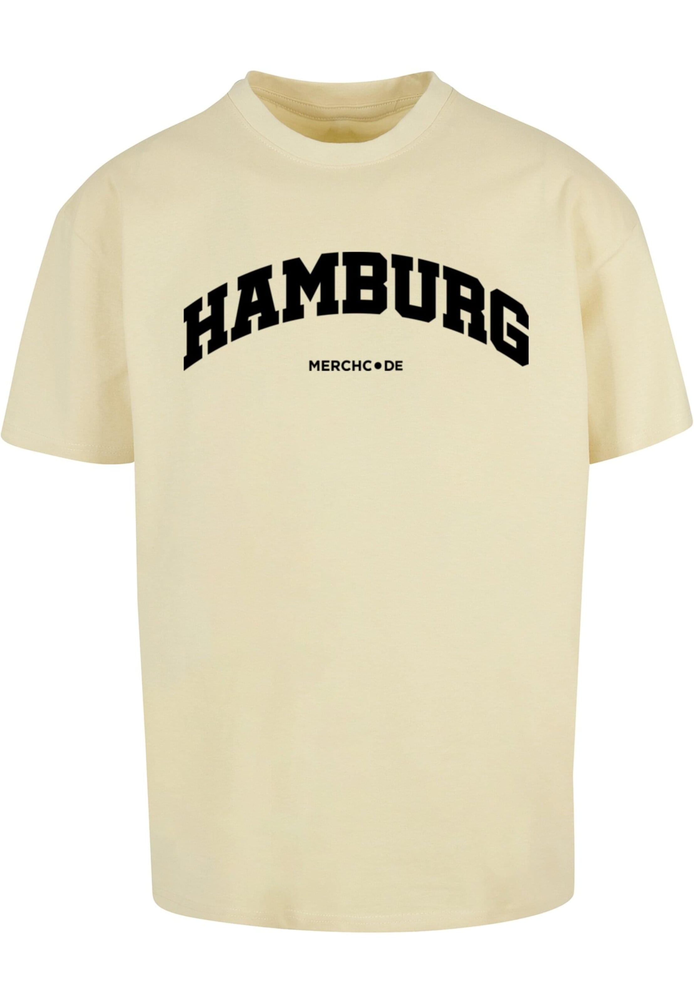 T-Shirt 'Hamburg Wording' Merchcode en beige : devant