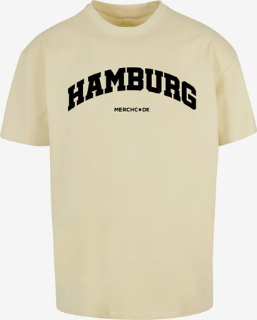 Merchcode Shirt 'Hamburg Wording' in Beige: front