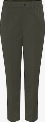 PIECES Loose fit Pleated Pants 'CAMIL' in Green: front