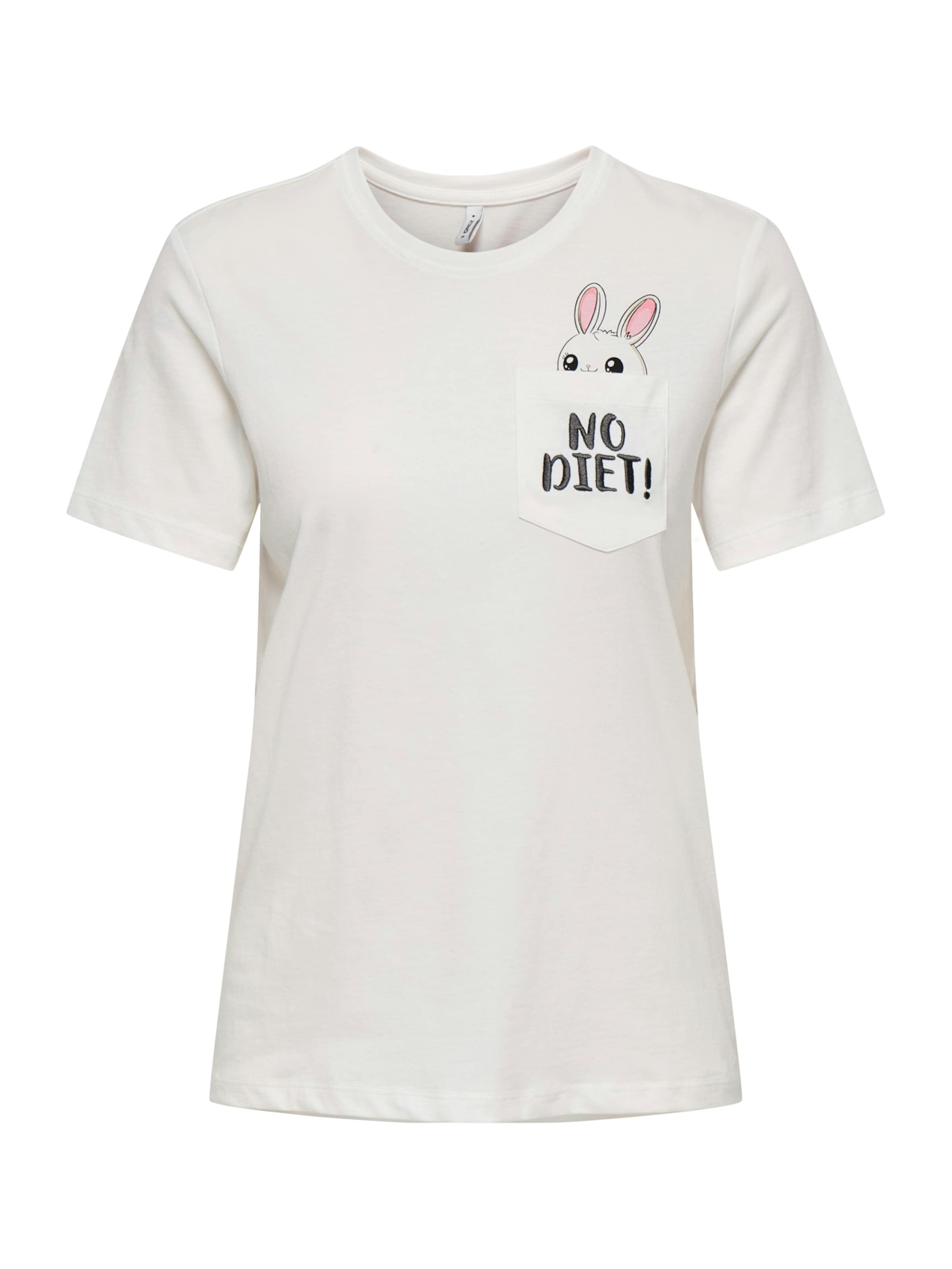 ONLY Μπλουζάκι 'ONLPOLLY' σε λευκό: μπροστά