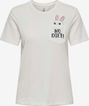 ONLY Μπλουζάκι 'ONLPOLLY' σε λευκό: μπροστά